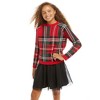 Andy & Evan  Kids  Girls Plaid Sweater w/Tulle Skirt - 2 of 4
