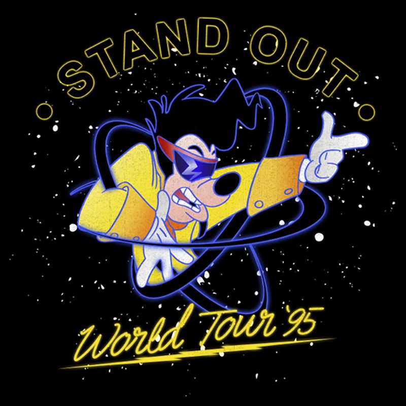 Men's A Goofy Movie Max Stand Out World Tour '95 T-Shirt, 2 of 6