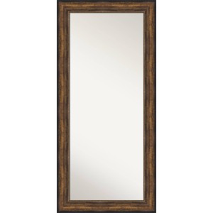 Amanti Art 32"x68" Non-Beveled Ballroom Bronze Full Length Floor Leaner Mirror : Polystyrene Frame, Wall Mount Option - 1 of 4