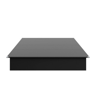 Nexera Queen Valere Platform Bed Black: Sturdy Frame, No Box Spring Needed
