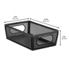 Perforated Metal Storage Bin with Handles - Set of 2 - Matte Black - 2 of 4