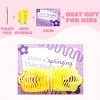 Joyfy 28 Packs Rainbow Springs with Valentine's Day Cards, Bright Colors Coil Spring Toy for Kids Classroom Exchange Gift, Game Prize and Party Favors - 4 of 4