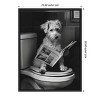 Amanti Art Good Boy Dog Toilet Art by Niky Rahner Framed Canvas Wall Art - 3 of 4