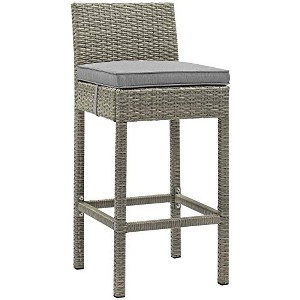 Modway Conduit Outdoor Patio Wicker Rattan Bar Stool - 1 of 4