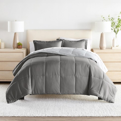 Reversible Comforter And Shams Set, Ultra Soft, Easy Care, - Becky