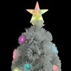 vidaXL Artificial Christmas Tree White Fiber optic, PVC, Steel 4 ft - 4 of 4