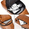 Premium PU Leather Vintage,Style Chest Bag,Spacious Multi-Compartment Crossbody Bag With Waterproof Design, Large Capacity,Stylish Casual Look For Men - 4 of 4