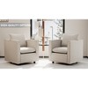 Fabric Modern Single Sofa Chair Set of 2 with Soft Cushions, Comfortable Armchair for Bedroom, Corner, or Reading Room, Easy Assembly - 4 of 4