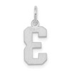 Black Bow Jewelry Sterling Silver, Athletic Collection, Small Polished Number 3 Pendant - 3 of 4