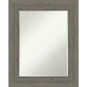 Amanti Art Fencepost Petite Bevel Wood Bathroom Wall Mirror - 1 of 4