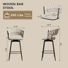 SKRAN 360°Swivel Bar Chairs Set of 2 WithMetal Leg And Soft Cushioned Backrest Modern Luxury Kitchen Chair for Bar, Kitchen Counter Island - 3 of 4