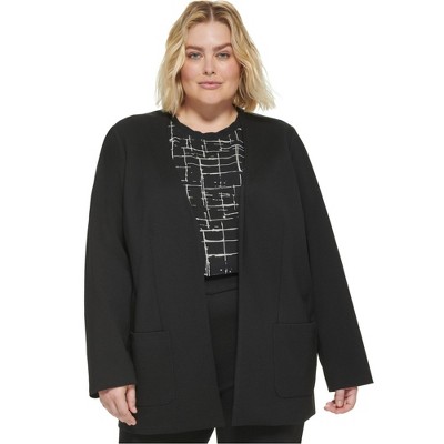 Calvin Klein Womens Ponte Blazer Jacket