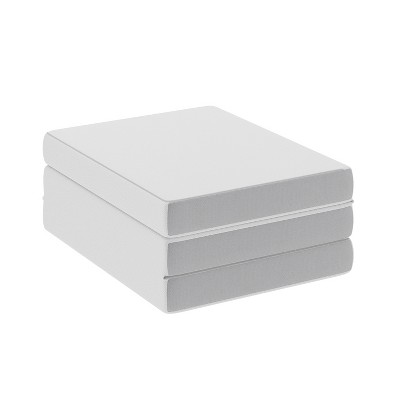 Portable Tri-Fold Gray Memory Foam Sofa Bed