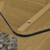 NicBex 31.5" Glass Coffee Table,Square Side Coffee Table with Tempered Glass Top,Cocktail Table with Wood Base,Center Table for Small Spaces - 3 of 4