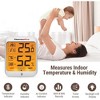 ThermoPro TP-53 Indoor Hygrometer Humidity Gauge Indicator Digital Thermometer Room Temperature and Humidity Monitor with Touch Backlight in White - 2 of 4