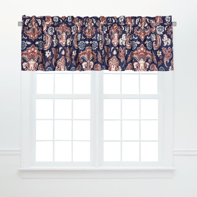 C&F Home Colonial Williamsburg Rosamund Damask Cotton Blue Valance Window Treatment