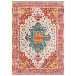 Lahome Ultra-Thin Washable Area Rug– Non-Slip Carpet for Girls Bedroom, Living Room,Office,Entryway,or Kitchen - 1 of 4