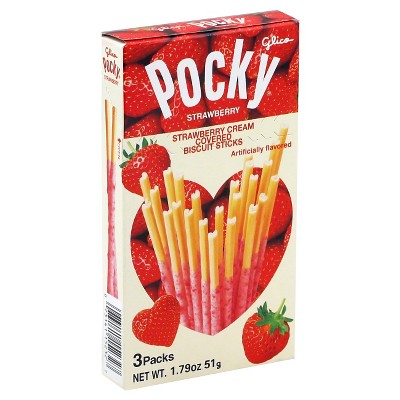 Glico Pocky Strawberry Cream Covered Biscuit Sticks - 1.79oz