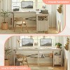Bestier 60 Inch Farmhouse L-Shaped Computer Desk - 2 of 4