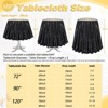 Wikineon 72 Inch Round Tablecloth Black Sequin Table Cloth Glitter Table Cover for Holiday Banquet Dining Wedding Party Decoration - 3 of 4