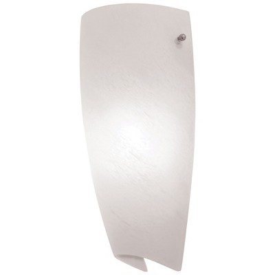 Elegant Minimalist White LED Wall Sconce in Brushed Steel