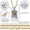 Men's Gold Rope Chain - 24 Inch Iced Out Pendant Necklace with Simulated Diamonds - 2 of 4