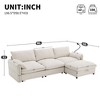 CAVINAS 96.5" L-Shaped Sectional Sofa,4-Seater Cloud Couch Sectional with Storage Ottoman,2 USB Ports and Adjustable Phone Holder - 3 of 4
