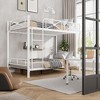 Metal Bunk Bed Twin Over Twin, Industrial Bunkbeds Heavy Duty Bed with Safety Guard Rails and Space-Saving Design, Steel Bed for School, Bedroom - 4 of 4