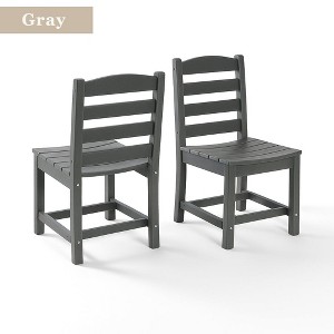 Hrinhom 2-Piece Outdoor Chairs,Modern Patio Chairs with HDPE Frame - 1 of 4