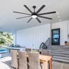 Airsurfer Ceiling Fan with LED Light and Remote Control Black Ceiling Fan with  Plywood Blades 6 Speed Reversible Quiet DC Motor for Livingroom - 2 of 4