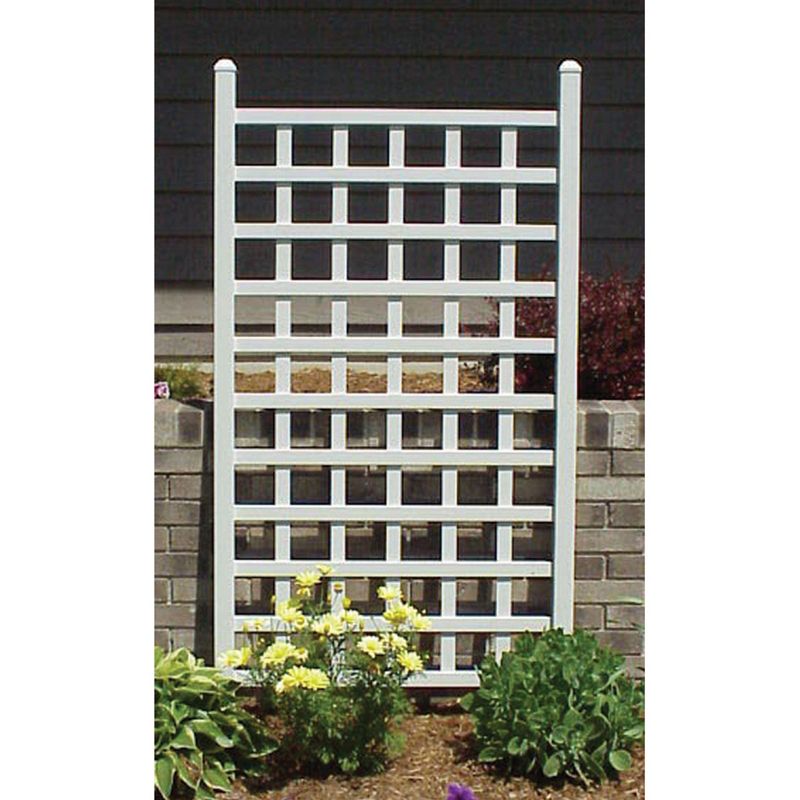 Dura-Trel Country Garden 35 by 66 Inch Indoor Outdoor Garden Trellis Plant Support for Vines and Climbing Plants, Flowers, and Vegetables, White, 5 of 7