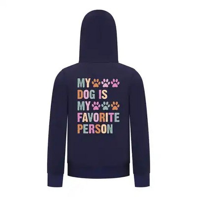 Everyday Kids My Dog Is My Favorite Person Girls Zip Up Hoodie – Cute Pet Lover Sweatshirt