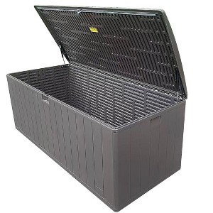 YARDGRACE 205-gallon lockable resin deck box - suitable for outdoor storage in the garden, rainproof and windproof - 1 of 4