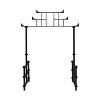 ACHLA Designs 98" Spiked Ground Stakes Wrought Iron Arbor - 2 of 4