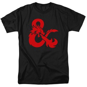 Dungeons And Dragons Ampersand Logo Adult T Shirt, Black - 1 of 4