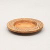 Gulches Brown Round Wood 13 Inch Decorative Bowls with Floral Rim 1 Pack - 2 of 4