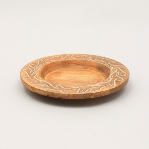 Handcrafted 13" Wood Charger Plate| Wooden Dinning Placemat|Artisan Wood Tableware - 1 of 4
