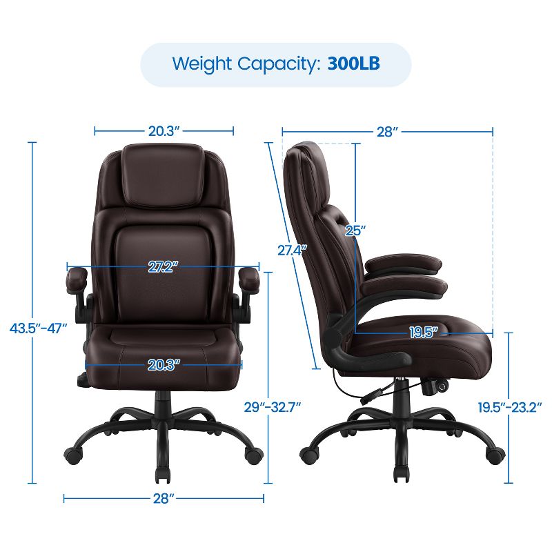 Yaheetech Adjustable Office Chair Ergonomic Desk Chair, 3 of 7