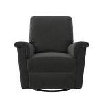 Baby Relax Terrin Swivel Glider Recliner Distressed Faux Leather