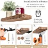 5 Pack 16 Inch Sorbus Long Floating Wall Shelves for Bedroom, Decor, Kitchen, Living Room - for Trophies, Frames, Bookshelf - 4 of 4