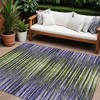Purple Lilac And Lavender Striped Washable Indoor Outdoor Area Rug - 2 of 4