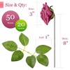 RCZ Décor Artificial Foam Roses for Decoration, Attractive Fake Flowers for DIY Wedding Centerpieces, Includes: 50 Roses with Stems and 20 Leaves - 3 of 3