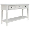 YOOCOZZ Solid Wood Easy Assembly Classic Retro Console Table with Open Style Bottom Shelf and Three Top Drawers - 4 of 4