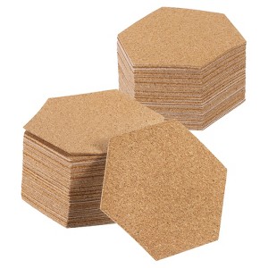 Unique Bargains Thickened Cork Self-Adhesive Coasters for Tableware - 1 of 4