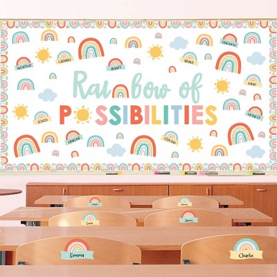 Pastel Rainbow Classroom Decor by Cultivating Brilliant Minds