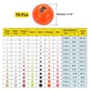 Unique Bargains Fly Tying Slotted Tungsten Round Beads for Variety Jig Hooks 70 Pcs - 2 of 4