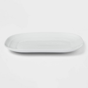 10" Stoneware Westfield Serving Platter White - Threshold™ - 1 of 3