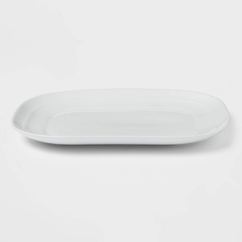 White porcelain shop platter