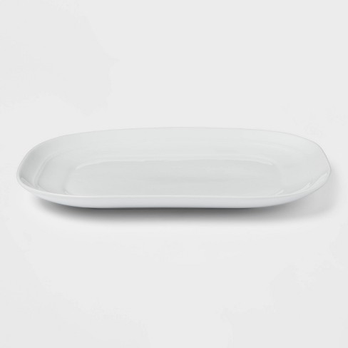 10" Stoneware Westfield Serving Platter White - Threshold™ - image 1 of 3