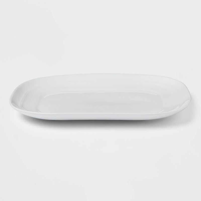 10&#34; Stoneware Westfield Serving Platter White - Threshold&#8482;, 1 of 5